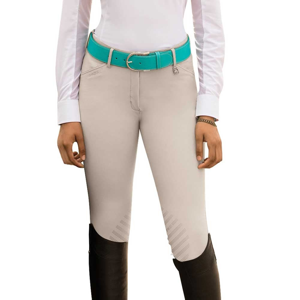 Romfh sarafina breech with a silicone knee patch, in beige. 