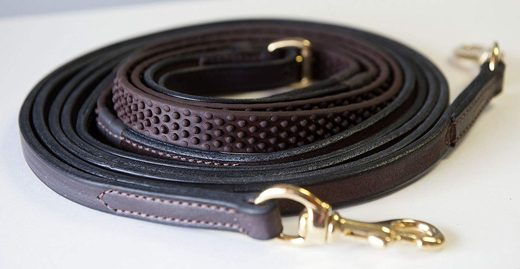 Sure grip leather draw reins by Nunn Finer 