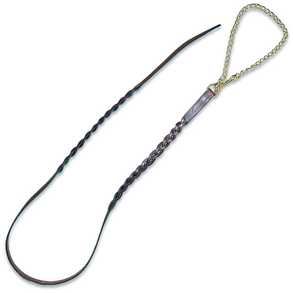 Leather lead shank by Nunn Finer with braided detailing